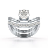 Curved Round Cut 1.3 CT Lab Diamond Ring